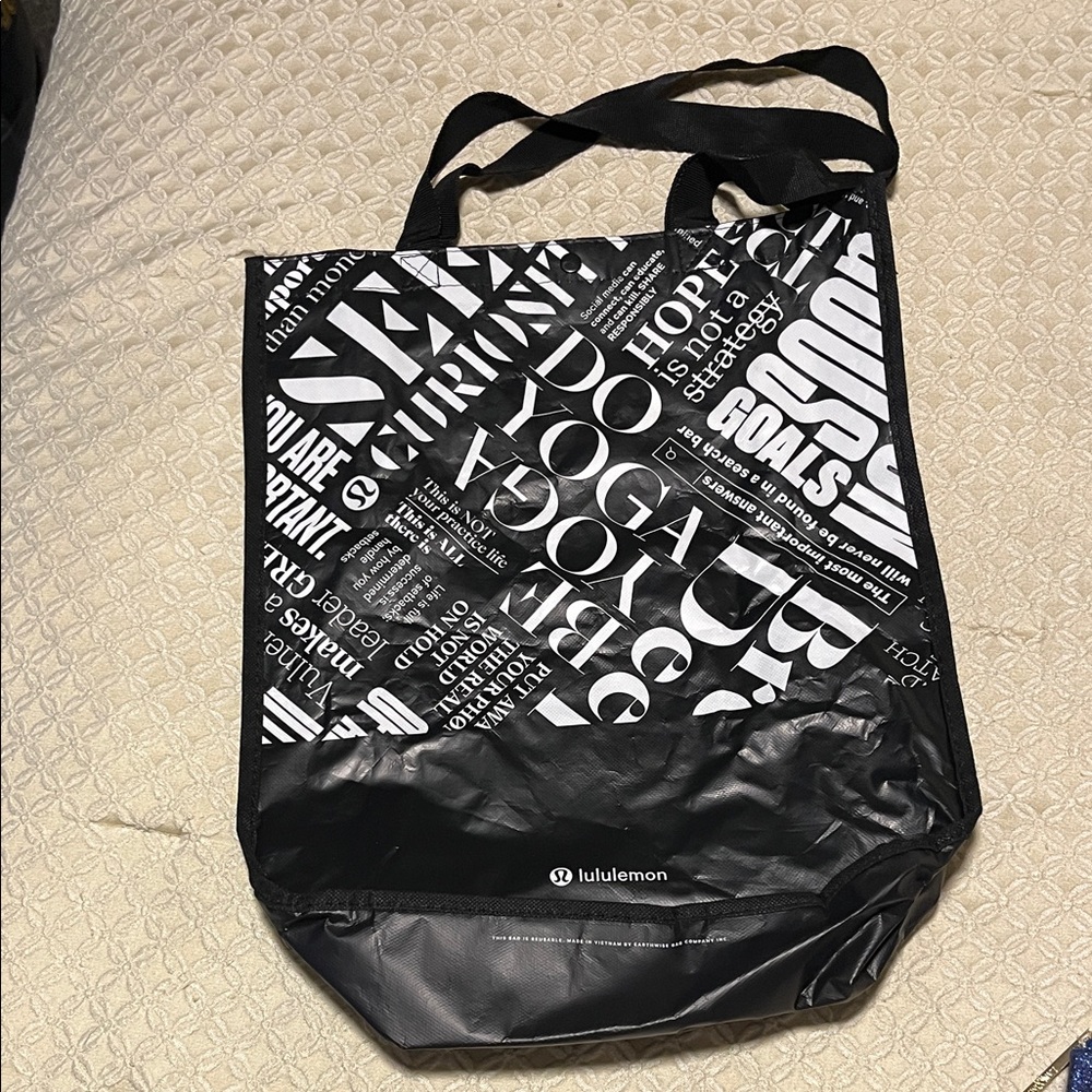 lululemon athletica Black and White Graphic Tote